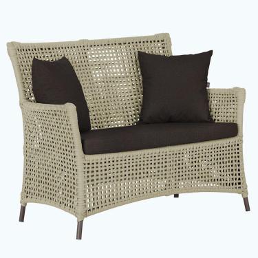 Imagem de 1 Sofá Área Externa Igapó Alumínio Marrom Corda Náutica E9 Rami