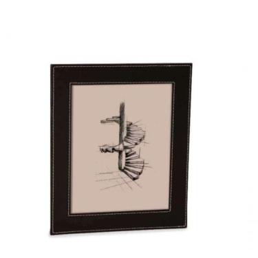 Imagem de Porta-retrato Marrom Em Mdf Com Pu Para Fotos 20x25cm 15787 - Mart