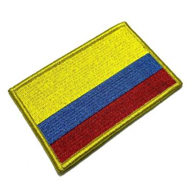 Imagem de BP0049V21 Bandeira Colombia Patch Bordado Fecho Contato - BR44