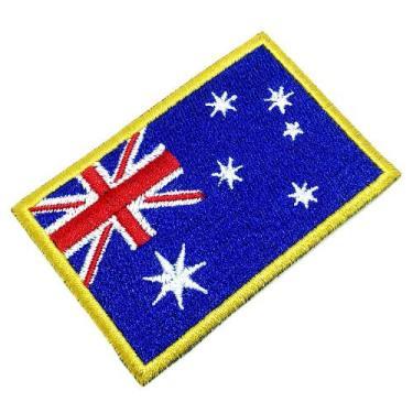Imagem de Bandeira Austrália Patch Bordado Para Uniforme Camisa Kimono - BR44 Pa