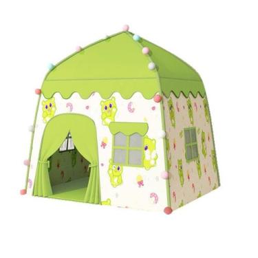 Imagem de Play Tent House Green Princess para crianças e meninas em ambientes fe