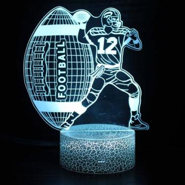 Imagem de Candeeiro de mesa Rugby 3D LED Creative Visual Colorful Touch - Taiyua