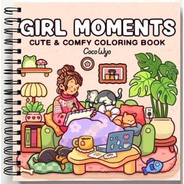 Imagem de Libro para colorear Momentos de Chicas para Adultos y Adolescentes Coc