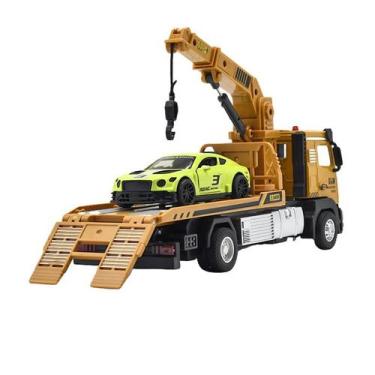 Imagem de Conjunto de brinquedos: caminhão de reboque de liga fundida sob pressã
