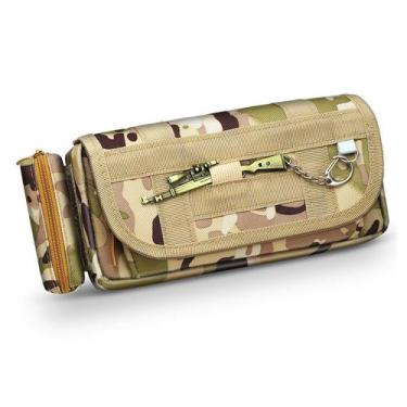 Imagem de Estojo para lápis Desert Camo de poliéster de grande capacidade 21x6x9
