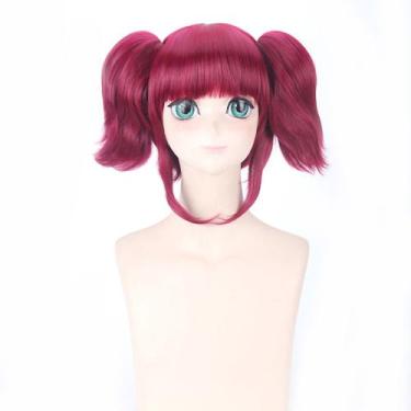 Imagem de Peruca Cosplay Preta Butlers Anime Merlin Cabelo Sintético 50cm - taiy