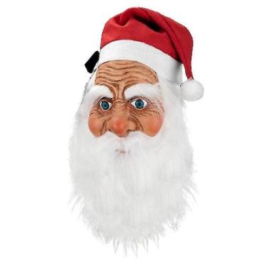 Imagem de Máscara de látex para papai noel com chapéu vermelho Máscara - Gloome 
