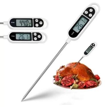 Imagem de Termômetro Culinário Digital Espeto  Caneta Alimento Cozinha  Chocolat