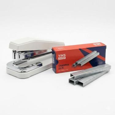 Imagem de Grampeador Inclinavel Com Recarga Metalica Trabalhos Feiras Exposicoes