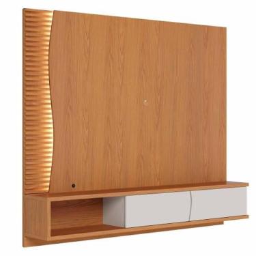 Imagem de Painel Para 65 Pol Bancada Suspensa Led Patmos C04 Freijó Off White Ma