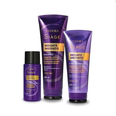 Imagem de Kit Siàge Resgate imediato Sh+Cond+ Água Lamelar - EUDORA