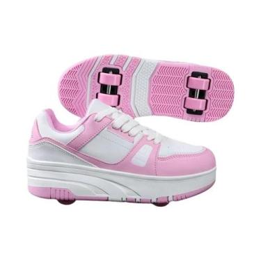 Imagem de Tênis Casuais Para Meninos E Meninas Com Quatro Rodas Para Esportes Ao