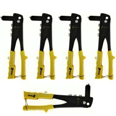Imagem de Kit5 Alicates Rebitadores Tipo Manual com 4 Bicos Rebitadeira Rebitado