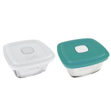 Imagem de Kit 2 Pote de Vidro Marinex Facilita Vap 1L Quadrado Nadir - Nadir Fig