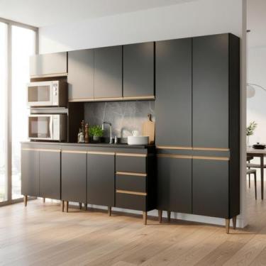 Imagem de Armário de Cozinha Modulada Compacta 4 peças 2,80m Essenza Móvel na Ca