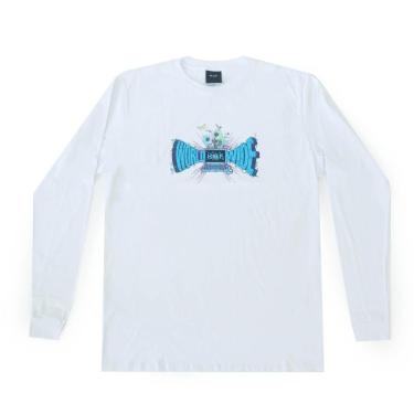 Imagem de Camiseta Manga Longa HUF Off-line - Branco-Masculino