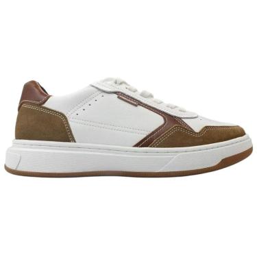 Imagem de Tênis Pegada Couro Masculino - Branco 44-Masculino