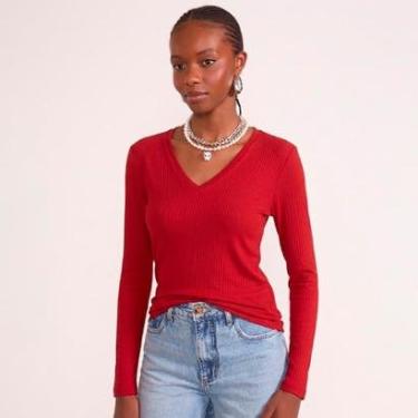Imagem de Blusa Canelado Colcci Gola V Feminino-Feminino