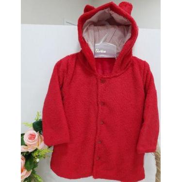 Imagem de Casaco Forrado Capuz Bebê Menina Paraiso Pelinho Plush 8091 - Paraíso,