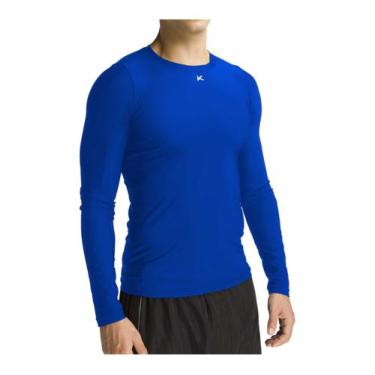 Imagem de Camisa Térmica Segunda Pele Compressão Proteção UV Tamanho Normal e Pl