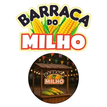 Imagem de Placa Decorativa Festa Junina para Barracas Tipo Milho em Papel Cartão 20CM X 45CM NC Toys