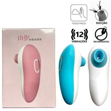 Imagem de Vibrador Massageador de Clitoris USB Sucção 12 Velocidades Azul - Sexs