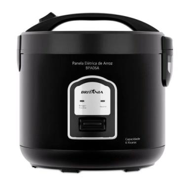 Imagem de Panela de Arroz Elétrica 6 Xícaras Britânia BPA06A Preta 127V, 110V