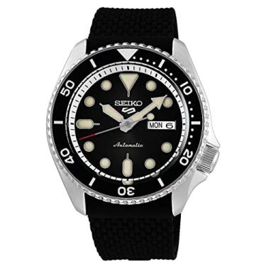 Imagem de Seiko Relógio analógico masculino automático com pulseira de silicone SRPD73K2