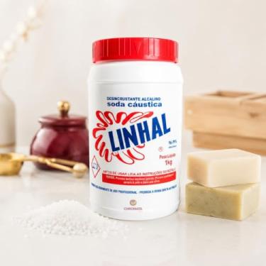 Imagem de Soda Cáustica Pura 99% 1kg Linhal Desentupidor Potente, Produção de Sabão e Limpeza Profunda