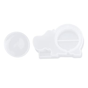 Imagem de Molde para cofrinho, excelente acabamento em resina, molde para arte bonito Durável para cofrinho faça você mesmo(Molde de Hipopótamo Piggy Bank 01)