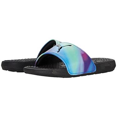 Imagem de PUMA Cool Cat Dark Prismatic (Little Kid) Puma Black/Fuchsia Purple/Luminous Blue 13 Little Kid M