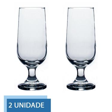 Imagem de 2 Copos Taça Chopp Vidro 300ml Cerveja Hannover Casa Linda