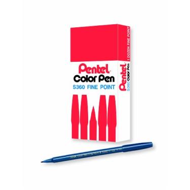 Imagem de Pentel Caneta colorida de arte, azul marinho, caixa com 12 (S360-133)
