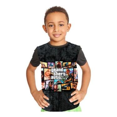 Imagem de Camiseta Infantil Gta Grand Theft Auto Ref:486 - Smoke