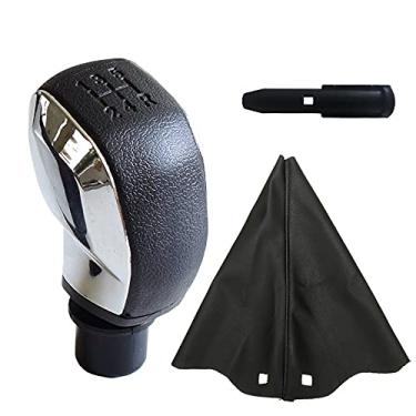 Imagem de Cabeça de botão de câmbio de 5 velocidades + capa de polaina para Peugeot 206 207 307 308 3008 406 807 para Citroen C2 C3 C4 para Saxo Xsara Berlingo