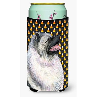 Imagem de Keeshond Candy Corn Halloween Portrait Tall Boy Beverage Insulator Beverage Insulator Hugger