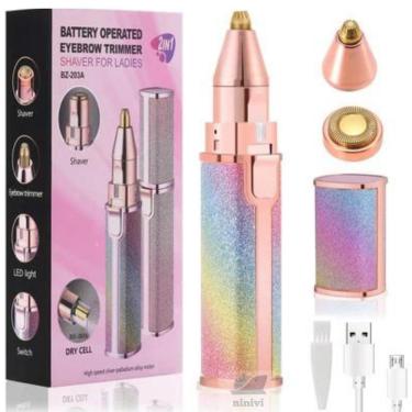 Imagem de Depilador 2 Em 1 Batom, Aparador Removedor De Pelos Facial