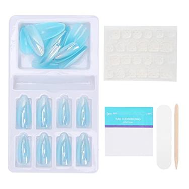 Imagem de Unhas Postiças Foscas Curtas Unhas Falsas Varas De Madeira Para Mulheres E Meninas, Com Cola Dicas De Unhas Adesivos Diy Nail Favores [Gradient02]