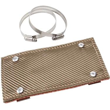 Imagem de Design Engineering 010453 Protetor de tubo de titânio 10,16 cm x 20,32 cm Escudo de calor de escape