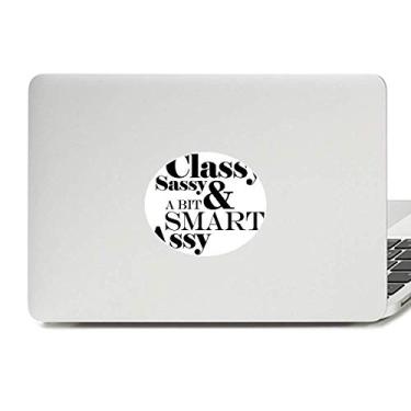 Imagem de Adesivo de notebook com emblema de vinil clássico Sassy & A Bit Smart Assy