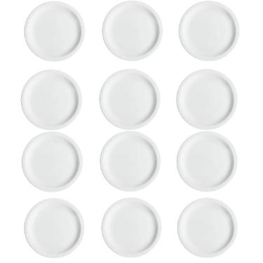 Imagem de Conjunto de 12 Pratos Rasos para Refeições de Porcelana Iguaçu Classe Única Branco