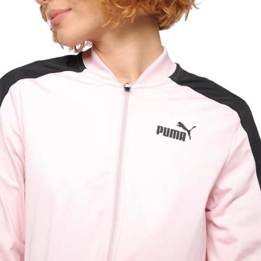 Imagem de Agasalho Puma Baseball Tricô Preto/ Rosa-Feminino