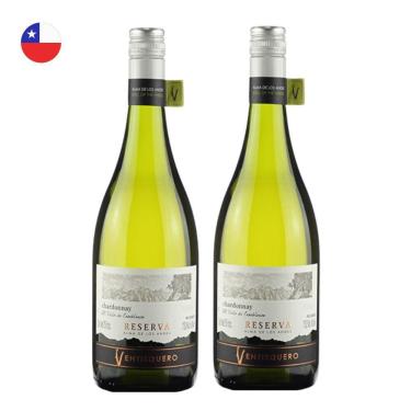 Imagem de Kit 2 Vinhos Ventisquero Reserva Chardonnay Branco Chile 750ml