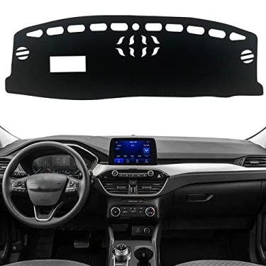 Imagem de KEEGTBOX Capa de painel de painel de console central interior personalizado compatível com Ford Escape Titanium SUV 2020 2021 2022 2023 capas de tapete de painel acessórios (com HUD)