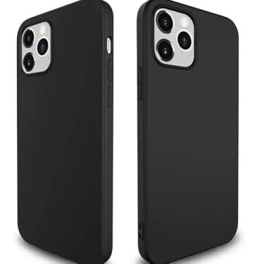 Imagem de Case Capa Capinha Compatível Iphone 13,13 Pro, 13 Pro Max Tpu Ultra Fina Bordas elevadas anti-impacto Segurança Preta para iPhone Proteção de Tela Case com Interior Aveludado (Iphone 13)