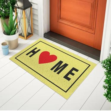 Imagem de Tapete Capacho Divertido Decorativo Para Porta Frase - Home Bege Ca0314