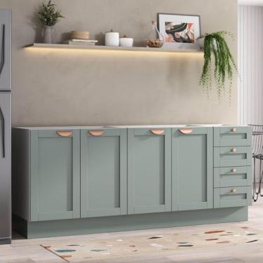 Imagem de Cozinha Modulada 2 Peças Sem Tampo 2 Balcões Arizona Cabecasa MadeiraMadeira Menta