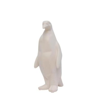 Imagem de Escultura Pinguim BC 11.5X11.5X24Cm - Mai Home