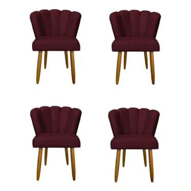 Imagem de Kit 4 Cadeiras Flor para Quarto Penteadeira - Balaqui Decor - B BALAQU