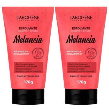 Imagem de Kit 02 Esfoliante Corporal e Facial Melancia Laborene 170g